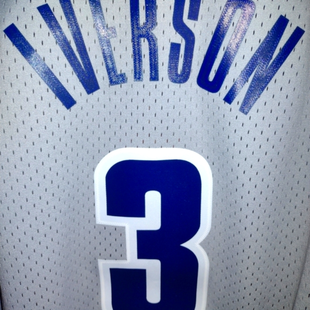 NWT Georgetown Hoyas Allen Iverson Mitchell and Ness 1995-1996 Jersey XXL Grey - Picture 6 of 14